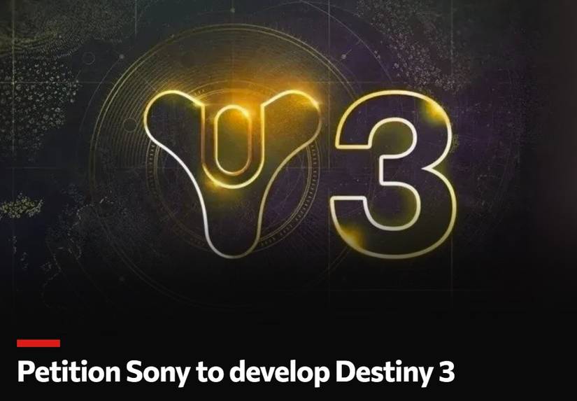 Petição pede que Sony financie e desenvolva Destiny 3 para continuar a saga