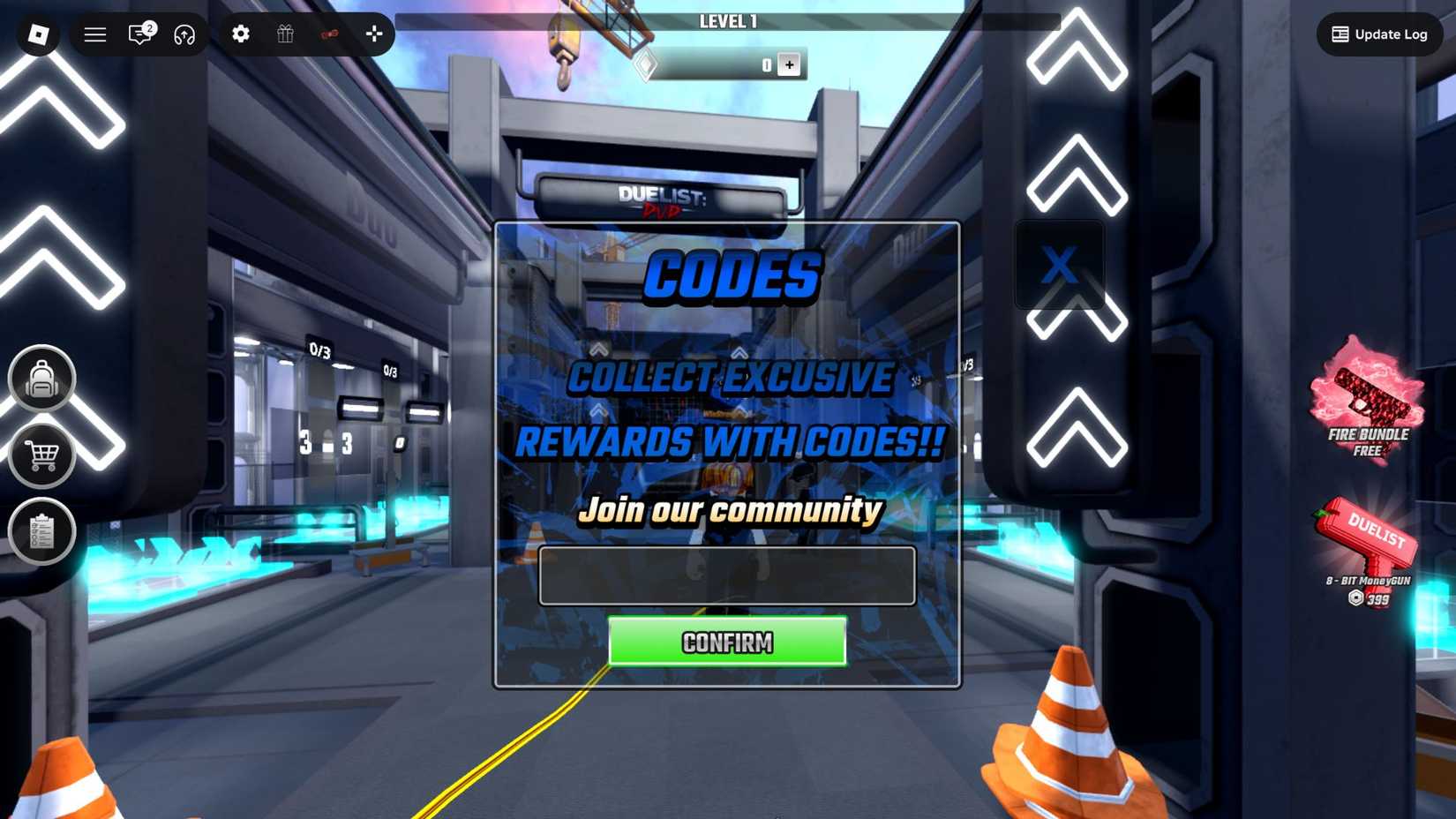 Códigos gratuitos para desbloquear itens e vantagens em DUELIST PvP no Roblox