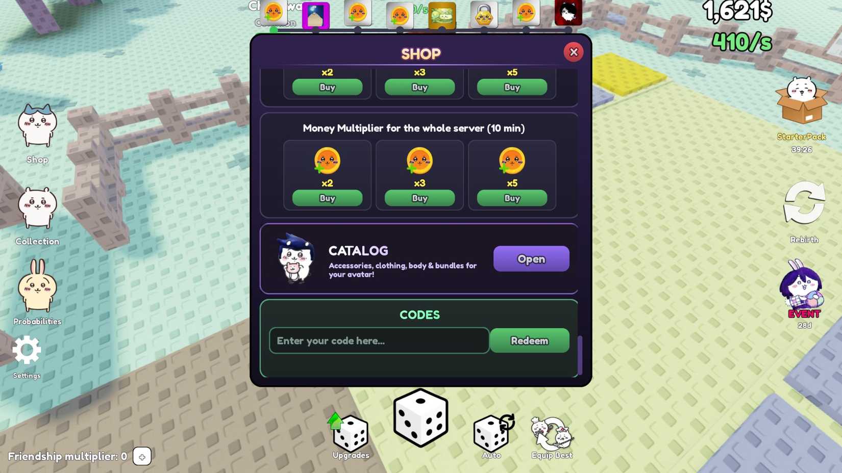 Como ganhar códigos gratuitos no Roblox para obter personagens raros em Roll for Chiikawa